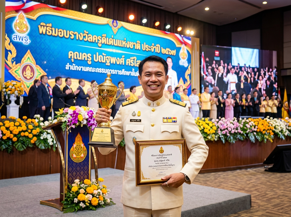เกียรติบัตรรางวัลเหรียญทองการแข่งขันคณิตคิดเร็ว